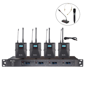 Pro 4 Channel Wireless Lavalier Microphone System 